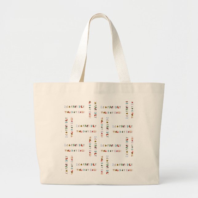 Tote Grande Bolsa da temporada de férias amigável do meio ambi (Frente)