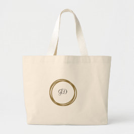 Tote Grande BOLSA de BANDA DOURADA MONOGRAM