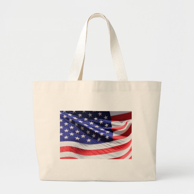 Tote Grande Bolsa de Bandeira Americana (Frente)