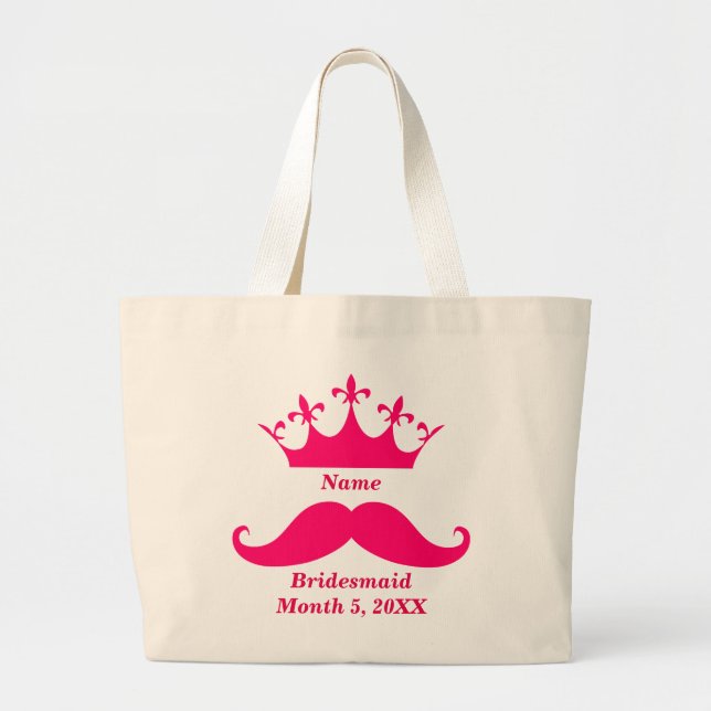 Tote Grande Bolsa de bigode rosa-ponte (Frente)