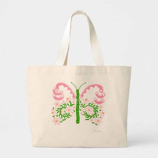 Tote Grande bolsa de borboleta de casamento (Frente)