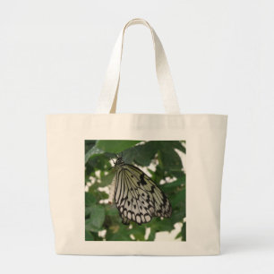 Tote Grande Bolsa de Borboleta de Papagaio Tropical