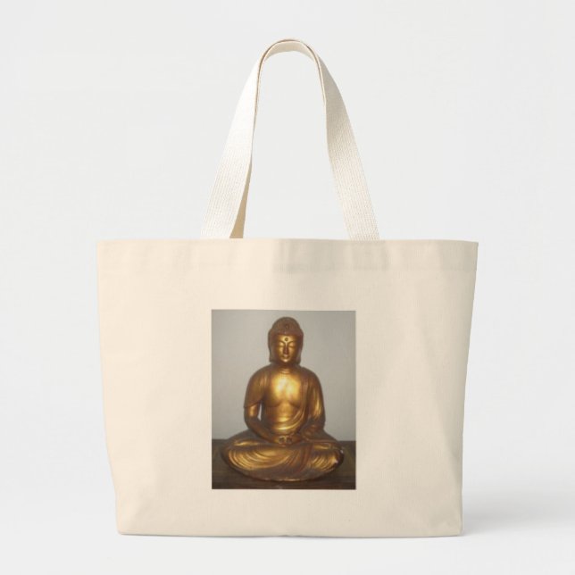 Tote Grande Bolsa de Buda Dourada (Frente)