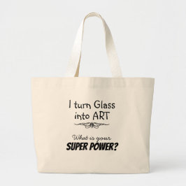 Tote Grande Bolsa de Canvas de Vidro com Superartista
