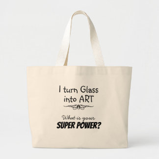 Tote Grande Bolsa de Canvas de Vidro com Superartista
