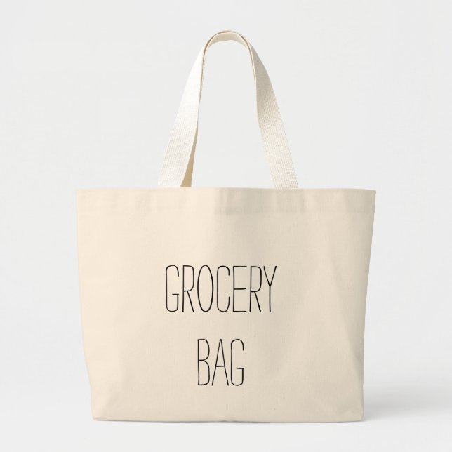 Tote Grande Bolsa de compra ecológica - Na moda e reutilizável (Frente)