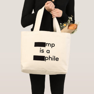 Tote Grande Bolsa de Compras com Trechos Omitidos