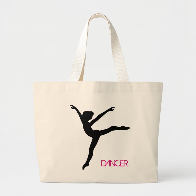 Tote Grande Bolsa de Dança Silhouette Dance Dance (Frente)