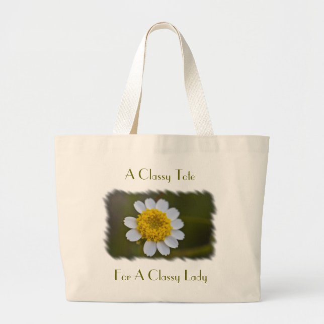 Tote Grande Bolsa de flor selvagem 8 (Frente)