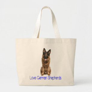 Tote Grande Bolsa de lona Cachorro Filhote Pastor Alemão