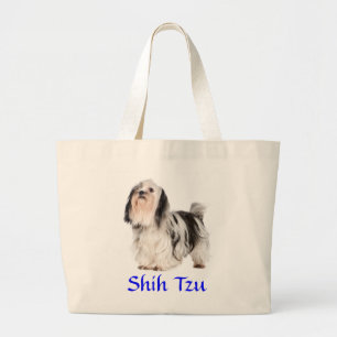 Tote Grande Bolsa de Lona Jumbo com Filhote de Shih Tzu