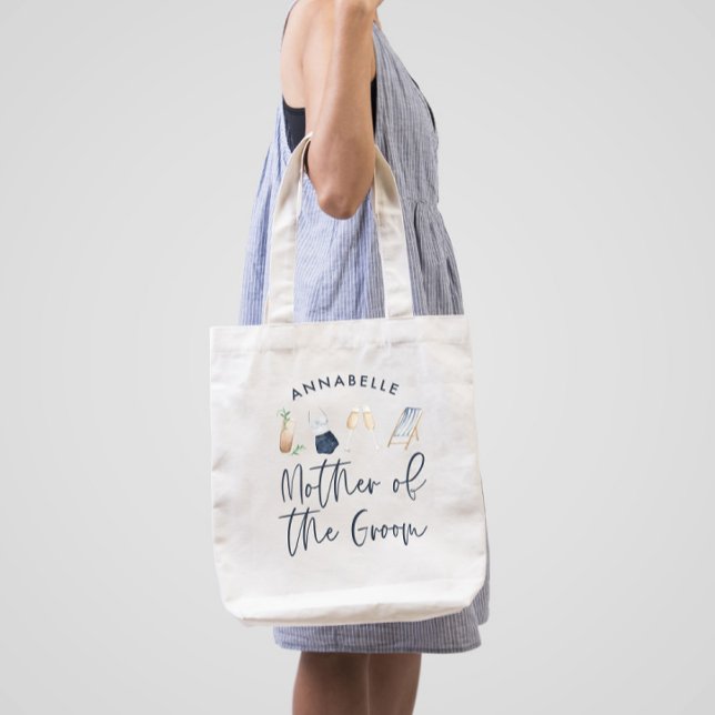 Tote Grande Bolsa de mãe do noivo com letra moderna feminina a (Criador carregado)