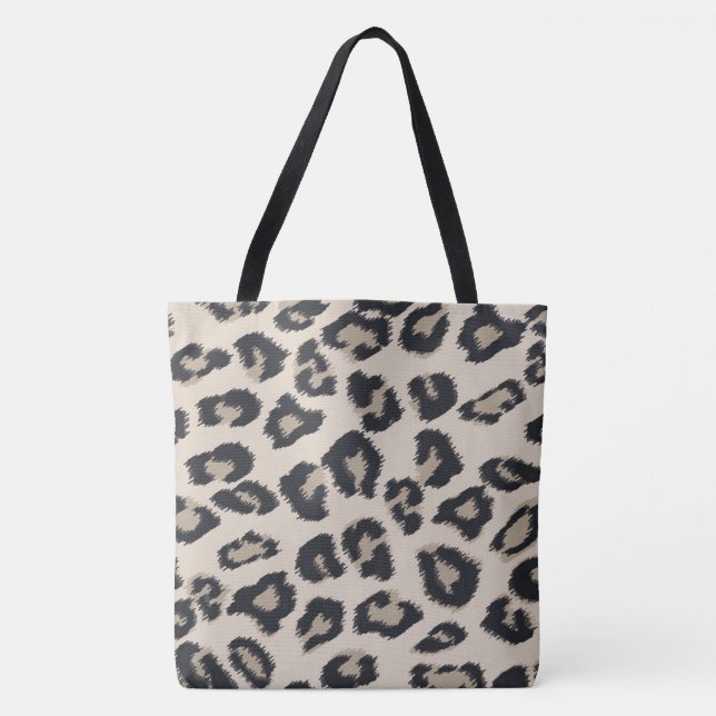 Tote Grande Bolsa de Moda de Impressão Leopardo (Frente)
