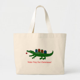 Tote Grande Bolsa de Natal de Jacaré