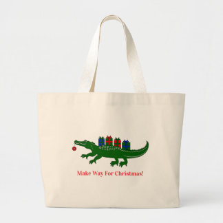 Tote Grande Bolsa de Natal de Jacaré