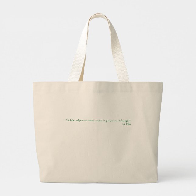 Tote Grande Bolsa de pinheiros de esfregão (Verso)
