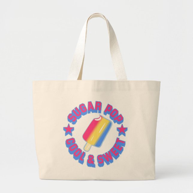 Tote Grande Bolsa de praia de Pop de açúcar (Frente)