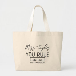 Tote Grande Bolsa de Professor Personalizado: Presente de Mate
