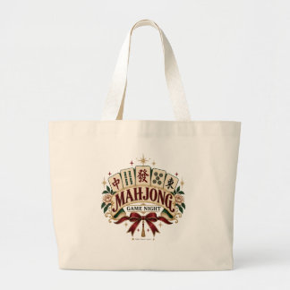 Tote Grande Bolsa de Tela de Azulejos Florais para Noite de Jo