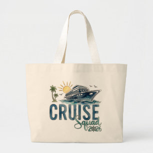 Tote Grande Bolsa de Viagem Cruise Squad 2026 Férias