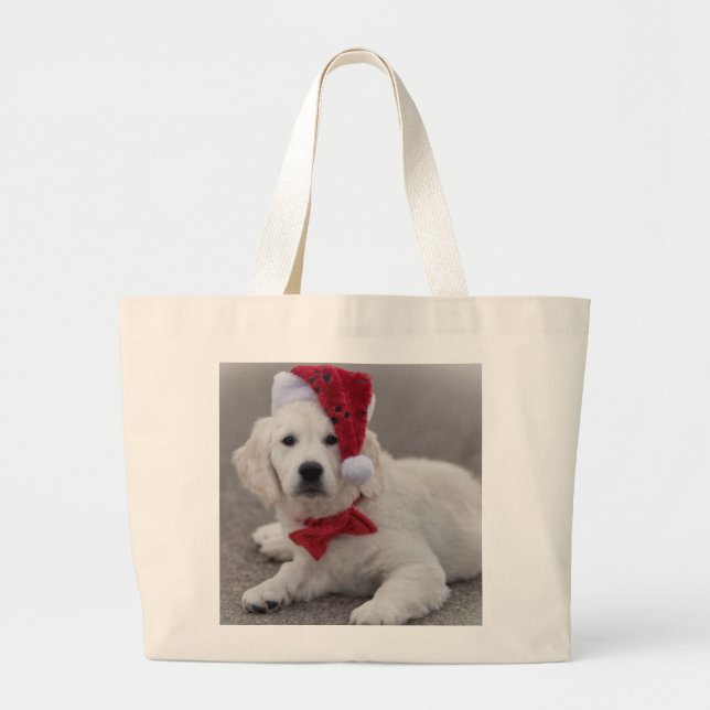 Tote Grande Bolsa do golden retriever (Frente)