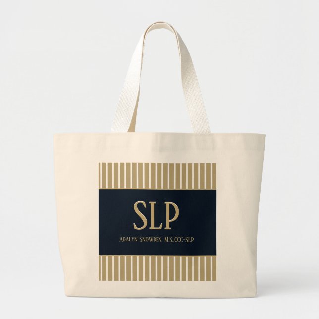 Tote Grande Bolsa do Jumbo SLP (patologista de linguagem de vo (Frente)