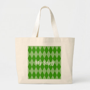 Tote Grande Bolsa - Dois Padrão De Diamante Tonelado