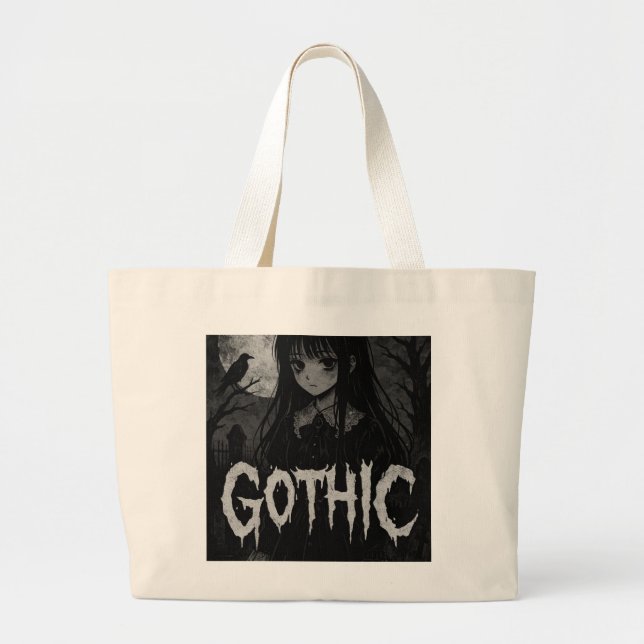 Tote Grande bolsa gótica adolescente (Frente)