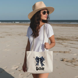 Tote Grande Bolsa Gótico Arco Bachelorette Bridesmaid,  preto