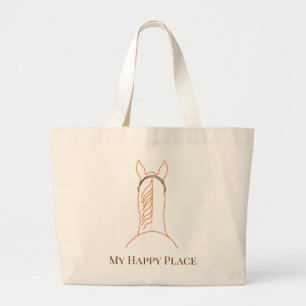 Tote Grande Bolsa Jumbo Cavalo Castanho Meu Lugar Feliz
