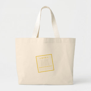 Tote Grande Bolsa Jumbo com Faixa de Cuidado para Desacelerar