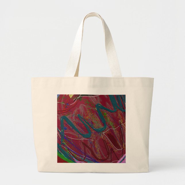 Tote Grande Bolsa Jumbo de Amor Abstrato (Frente)