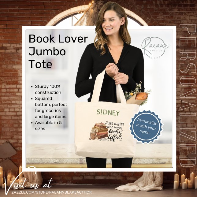 Tote Grande Bolsa Jumbo do Livro Personalizado (Criador carregado)