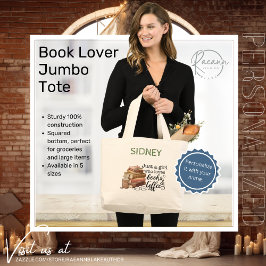 Tote Grande Bolsa Jumbo Personalizada para Amantes de Livros