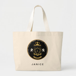 Tote Grande Bolsa Jumbo personalizado com crista