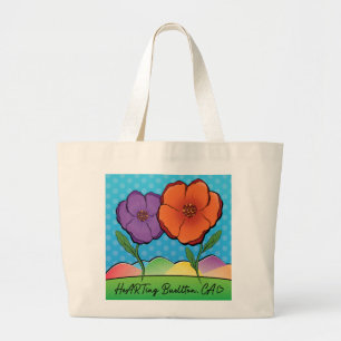 Tote Grande Bolsa - Poppies da Califórnia - Buellton.Art