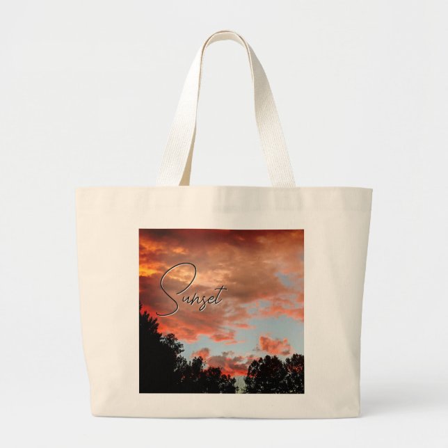Tote Grande Bolsa Red Sky Sunset Bag (Frente)