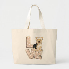 Tote Grande Bolsa Yorkie, Yorkshire Terrier Lover, Dog Lover B