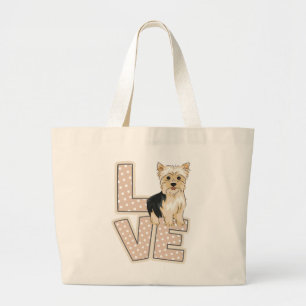 Tote Grande Bolsa Yorkie, Yorkshire Terrier Lover, Dog Lover B