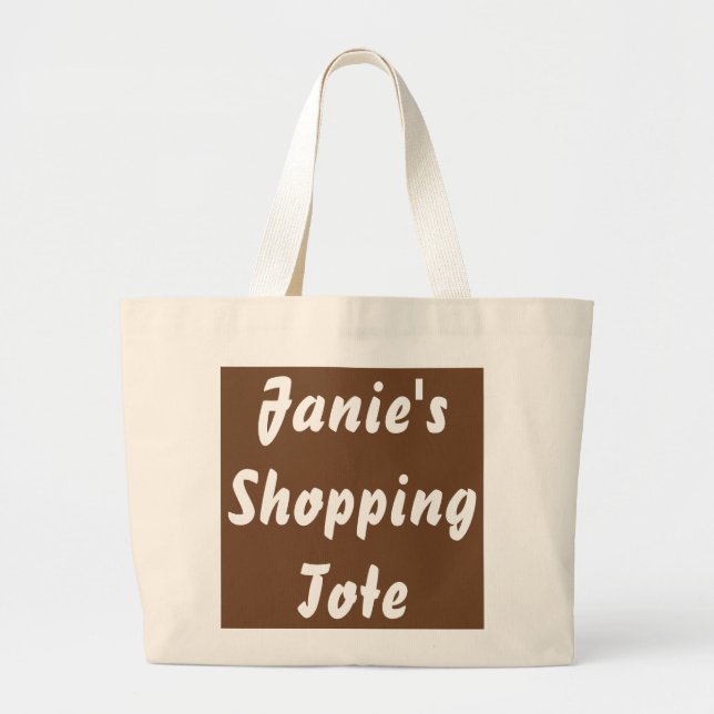 TOTE GRANDE BOLSAS NATURAIS PERSONALIZADAS BOLSA JUMBO (Frente)