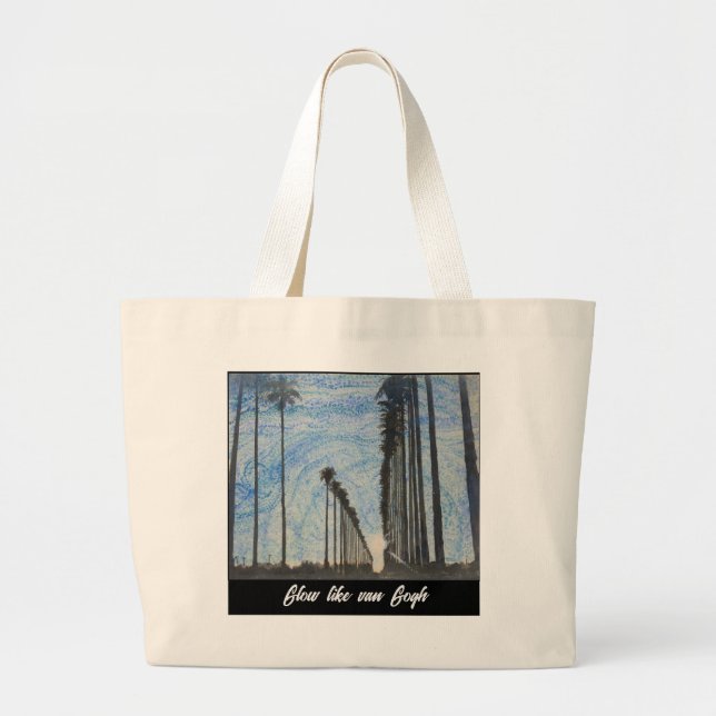 Tote Grande Brilho como van Gogh Bolsa (Frente)