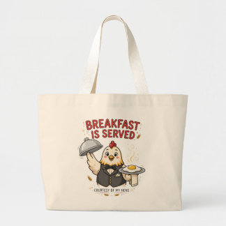 Tote Grande Café da Manhã É Servido Bolsa Engraçada de Frango