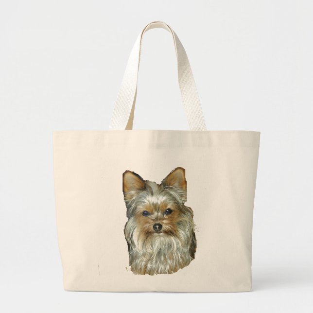 Tote Grande Cão 4, B, Yorkshire Terrier, Jumbo Bolsa (Frente)