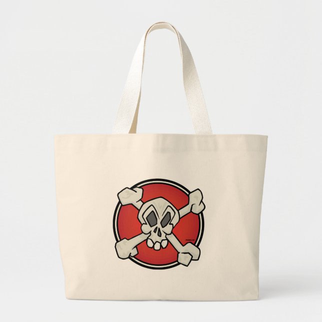 Tote Grande Crânio & bolsa de praia dos ossos (Frente)