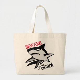 Tote Grande Cuidado com a minha Bolsa de Tubarão