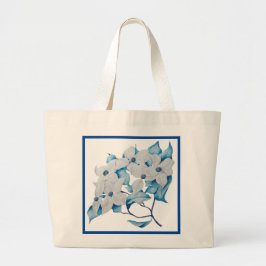 Tote Grande Dogwood Flowers em um Jumbo Bolsa - (1)