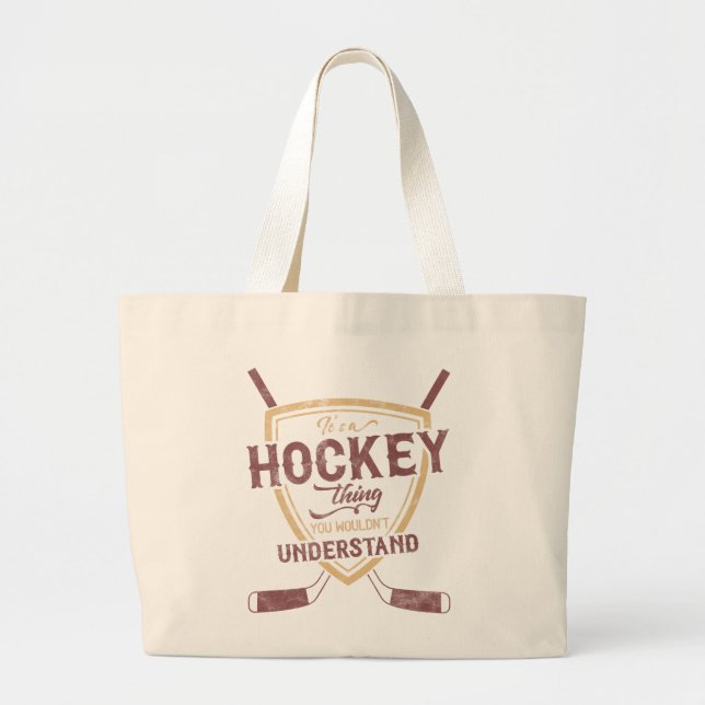 Tote Grande É uma Bolsa de compra de Hockey Thing (Frente)