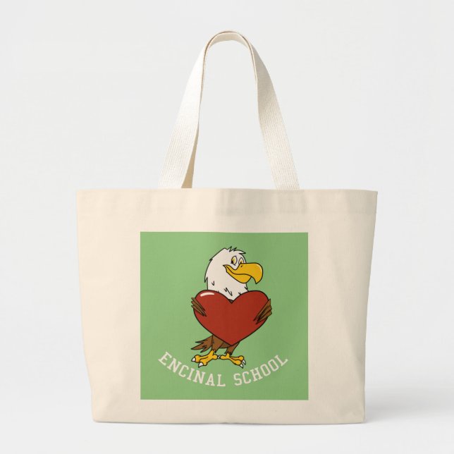 Tote Grande Eddie the Eagle Heart Bolsa (Frente)