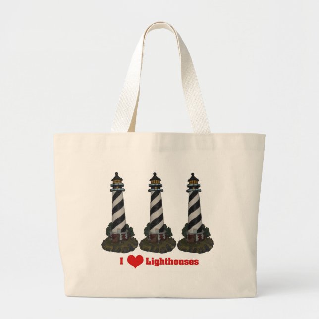 Tote Grande Eu amo o bolsa dos faróis (Frente)