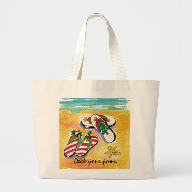 Tote Grande Flip-flops do feriado - o bolsa (Frente)